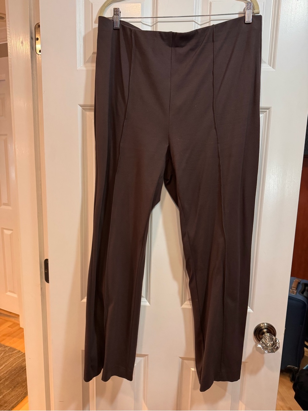 OLIVIA BY HABITIAT Women's Straight-Leg Pull-On Pants — Dark Brown, XL